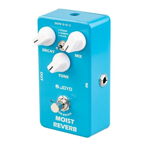 Pedal de guitarra Joyo Reverb, color azul Moist Reverb