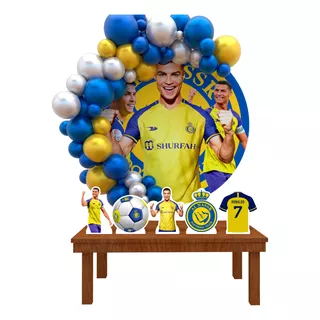 Painel Redondo Sublimado E Displays Cr7 Al Nassr