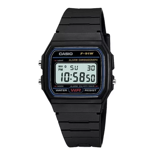 Reloj Casio negro personalizado con pantalla en color rojo Mod -  México