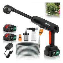 Lavadora Lava Jato Portátil Pressão 2 Baterias Preto 127/220v 60 Hz