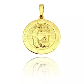 Medalhao Masculino Cristo Banhado A Ouro 18k Pronta Entrega!