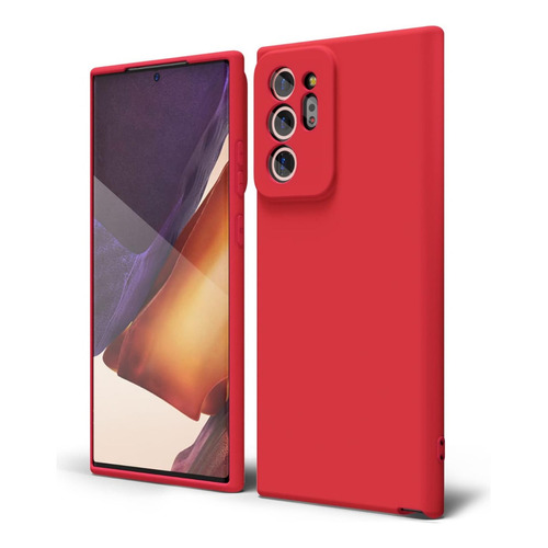 Carcasa Para Samsung Note 20 Note 20 Ultra Silicona Slim Color Rojo