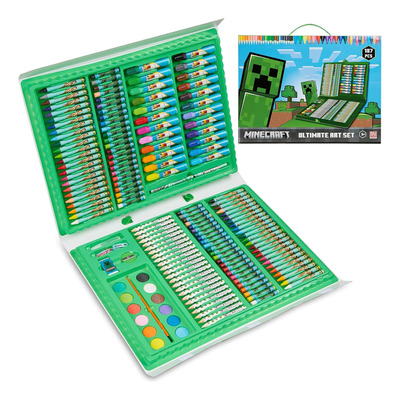 Set De Arte Minecraft Para Niños Con Crayones Y Pinturas