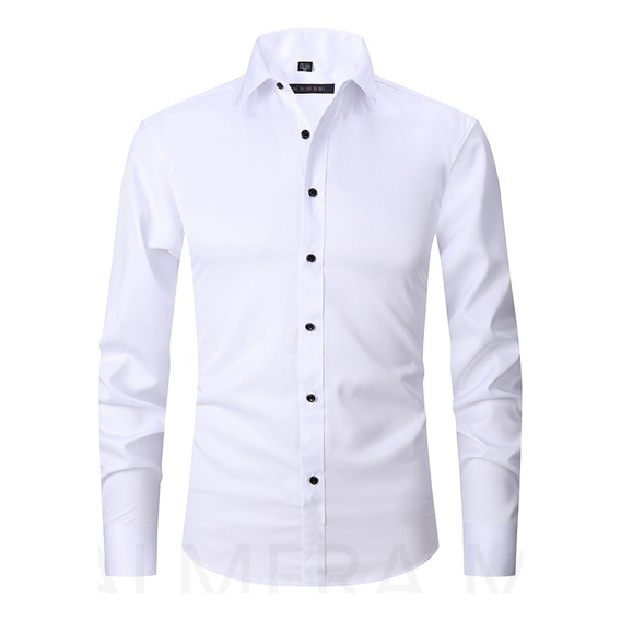 Camisa Slim Fit Strech Calidad Moda Casual Formal