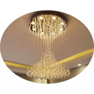 Lustre De Cristal Legítimo K9 Base 50 Cm Diâmetro Alto Luxo