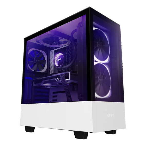 Gabinete Nzxt H510 Elite blanco mate de media torre CA-H510e-W1