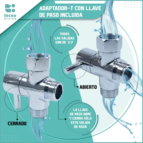 Llave De Paso Agua Valvula Para Ducha Portatil Bidet Manual!