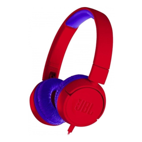Fone de ouvido on-ear JBL JR300 vermelho