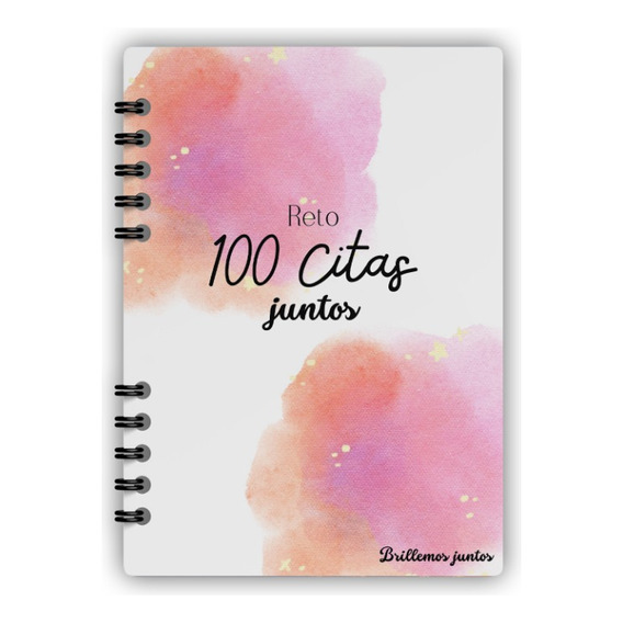 100 Citas Juntos Pareja - Reto 100 Citas - Rosa - Tamaño A5