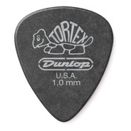 Palheta Tortex Dunlop 1mm Pitch Black Pack 6un Made In Usa 