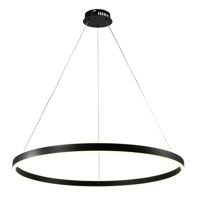 Colgante Bi Led 80w 80cm Negro Calido