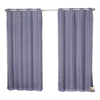 Cortina Blackout  2,80 X 2,30 Para Sala Quarto Porta Balcao Cor Lilás