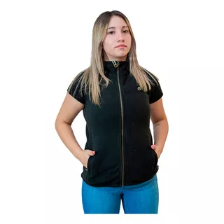 Chaleco Dama Polar Legacy- Negro - Tienda Chaia