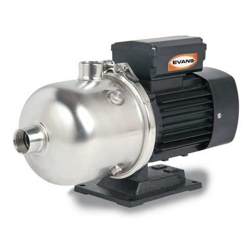 Bomba Multietapas Monofásica Evans 45 Gpm Acero Inox. 2 Hp Color Negro y Plata