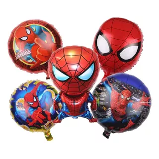 Kit Balão Bexiga Metalizado Homem Aranha Cor Avengers Vingadores