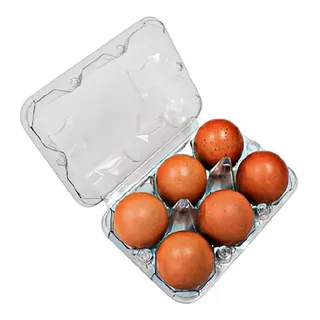 Embalagem Bandeja Para 06 Ovos De Galinha - 100 Unidades