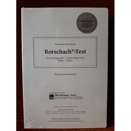 Láminas Rorschach Test Original De Suiza Estuche Cerrado Tea