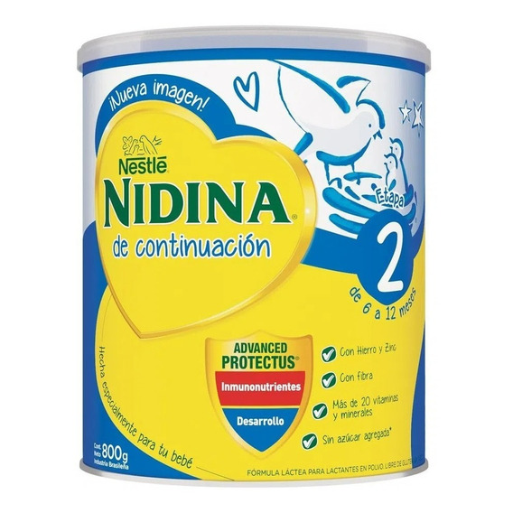 Nidina 2 Polvo X 800 Gr Fórmula Infantil Farmaservis