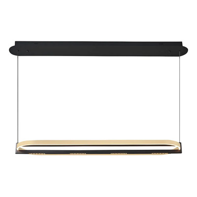 Colgante Led Ramla L Ovoide Dorado 72w Aluminio Moderno Dorado