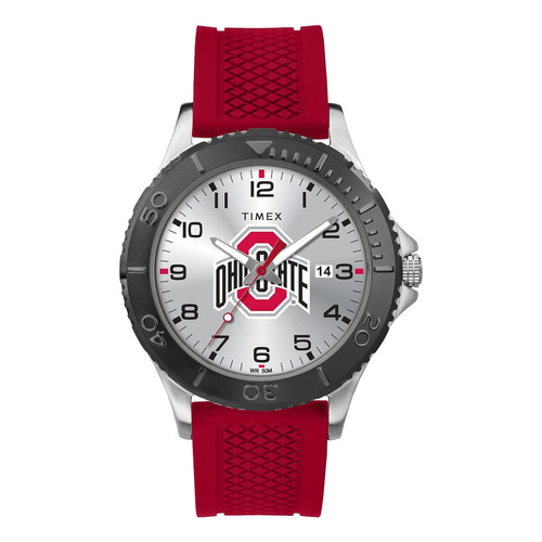 Reloj Timex Twzuohimf Tribute Men's Collegiate Gamer 42 Mm Color de la correa Rojo C Color del bisel Caracteríssticas Color del fondo Plateado