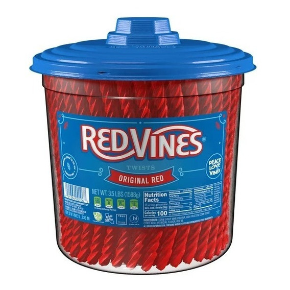 Red Vines Original Red Jar 1.500kg Regaliz Masticable Tarro