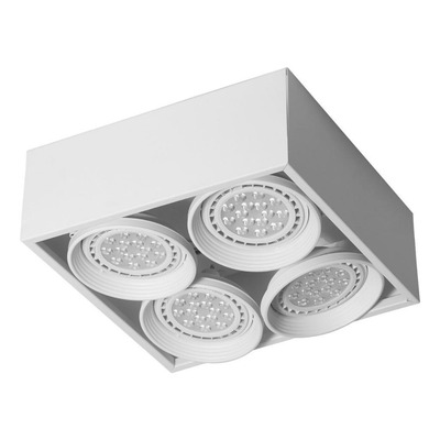 Plafon Cardanico 4 Luces Blanco Cuadrado Ar111 Gam G4c-bt