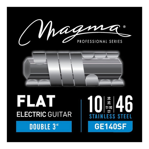 Encordado Guitarra Electrica Acero Flat Magma 10-46 Ge140sf