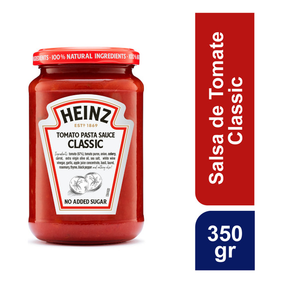 Salsa De Tomate Heinz Clasica Frasco 350g