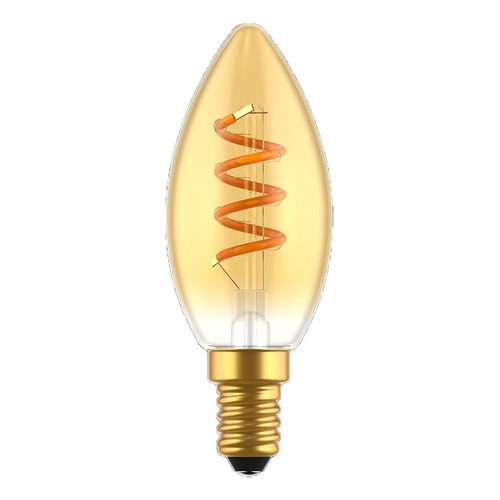 Lampara Filamento Led Velita Golden E14 2.5w Candil Color de la luz Blanco cálido