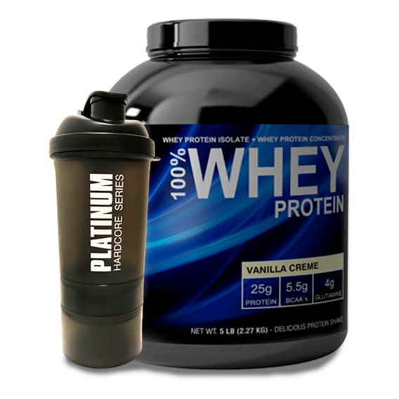 Whey Protein Platinum Bcaa 5 Libras + Vaso Shaker Proteína