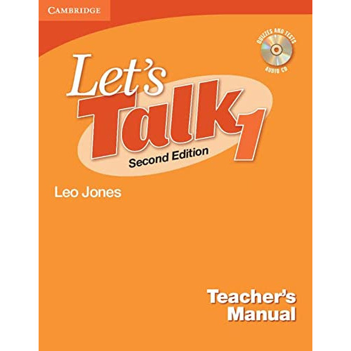 Let's Talk Level 1 Teacher's Manual With Audio Cd, De Vvaa. Editorial Cambridge, Tapa Blanda En Inglés, 9999