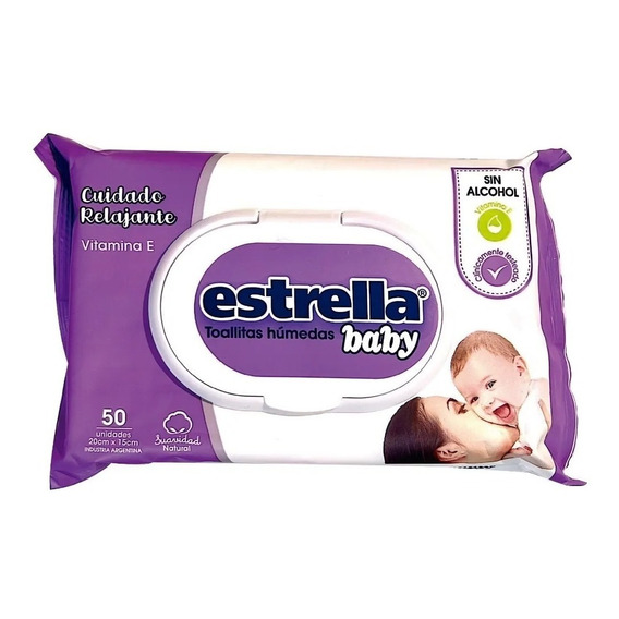 Toallitas Húmedas Estrella Baby Cuidado Relajado X 50 Un