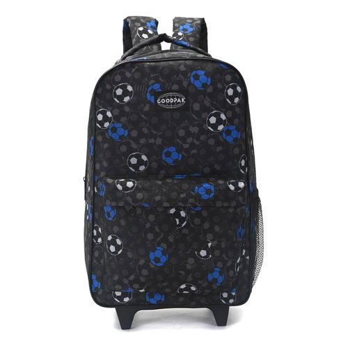 Mochila De Carro Varon Estampada Good Pak Futbol Pelotas Color Negro