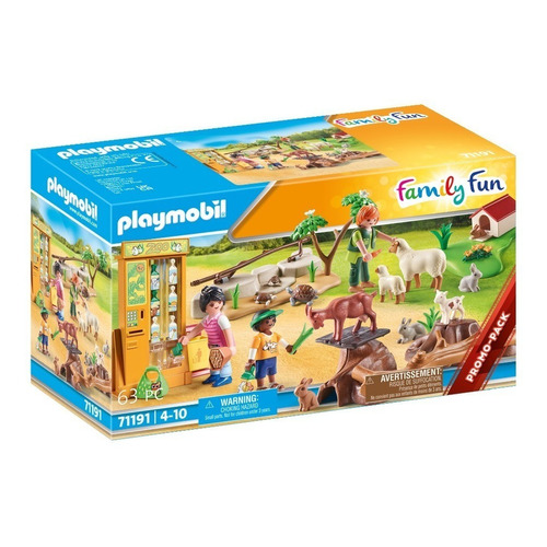 Figura Para Armar Playmobil Family Fun Zoo De Mascotas 63 Piezas 3+