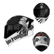 Casco Kov Estelar Freedoom Abatible Para Moto Con Luz Stop