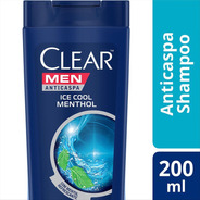 Shampoo Anticaspa Ice Cool Menthol Clear Men 200ml