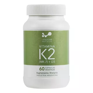 Vitamina K2 (mk7) + Vitamina D3 Leguilab X 60 Capsulas Sabor Neutro