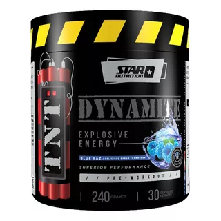 Tnt Dynamite Star Nutrition 240g Pre Workout Sabor Blue Raz