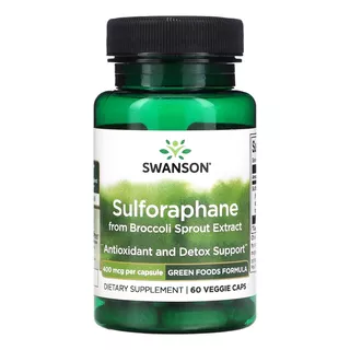 Swanson Sulforafano Brocoli Antioxidante 400mcg X 60 Cáps