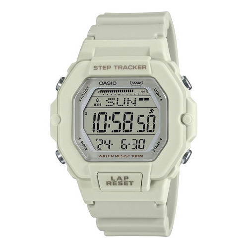 Reloj Casio Digital Dama Lws-2200h-4a Blanco Laps Pasos