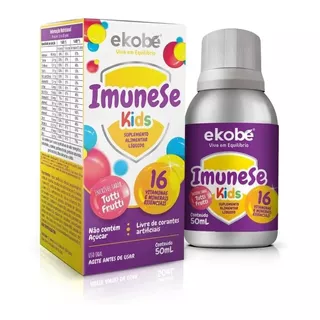 Suplemento Em Líquido Ekobé Encapsulados Imunese Kids Vitaminas Sabor Tutti Frutti Em Pote De 50ml