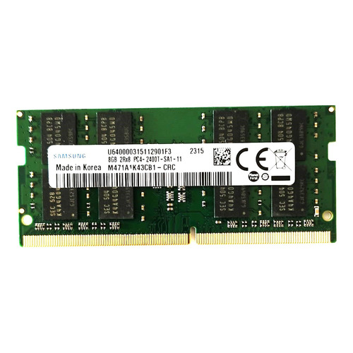 Memoria RAM color verde 8GB 1 Samsung M471A1K43CB1-CRC