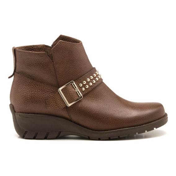 Bota De Cuero Vacuno Marron Mujer Gravagna