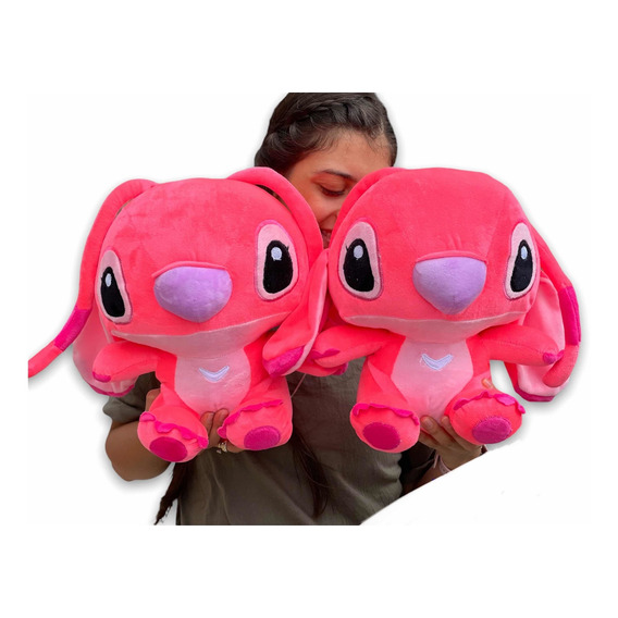 Peluche Stich Rosa Grande 35cms Antialérgico Perfumado