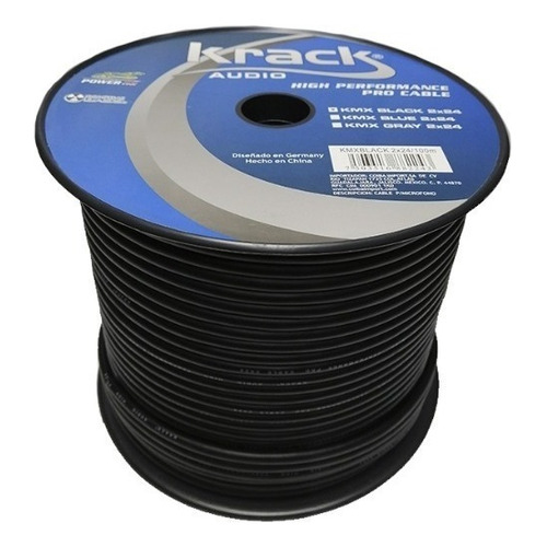 Rollo De Cable Krack Balanceado Para Micrófono 100 Mts 2x24