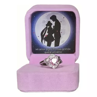 Anillo Compromiso Plata S925 Sailor Moon 25 Aniversario Nf