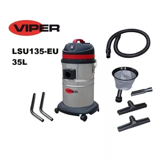 Aspiradora Industrial De Tacho Viper Lsu135 35l  Plateada, Negra Y Roja 220v-240v 50hz/60hz