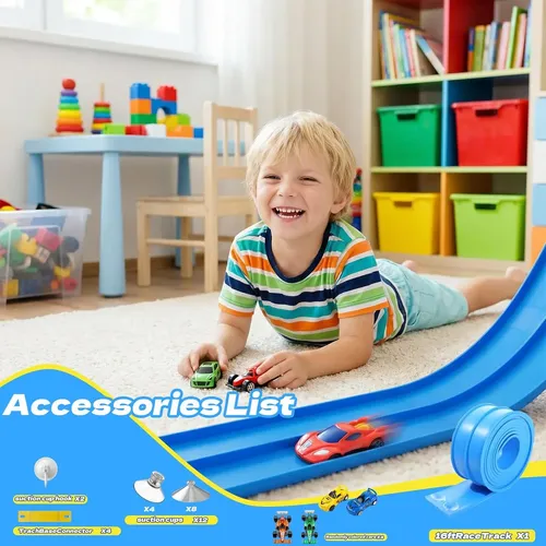 Pista De Carreras De Dinosaurios Con Nave Espacial Giratoria Y 5 Coches, Para Niños De 3 A 8 Años