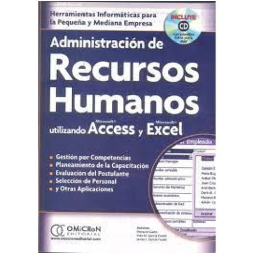 Administracion De Recursos Humanos Utilizando Access Y Excel, De Gaito Horacio. Editorial Omicron System, Tapa Blanda En Español, 2014