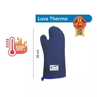 2 Luvas 35 Cm Térmica Cozinha Alta Temperatura 500ºc  